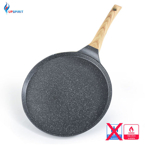 UPSPIRIT Crepe Pancake Pan Nonstick Frying Pot With Wooden Handle Omelet Saucepan Cooking Steak Pan Kitchenware Crepe Maker