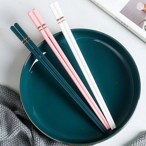 Porcelain Chopsticks Exquisite Ceramic Chinese Tableware Japanese Sushi Sticks High-grade Korean Kitchenware and Rest